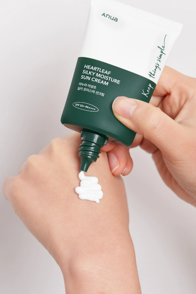 ANUA HEARTLEAF SILKY MOISTURE SUN CREAM SPF 50+ PA++++ 50 ml - Imagen 2