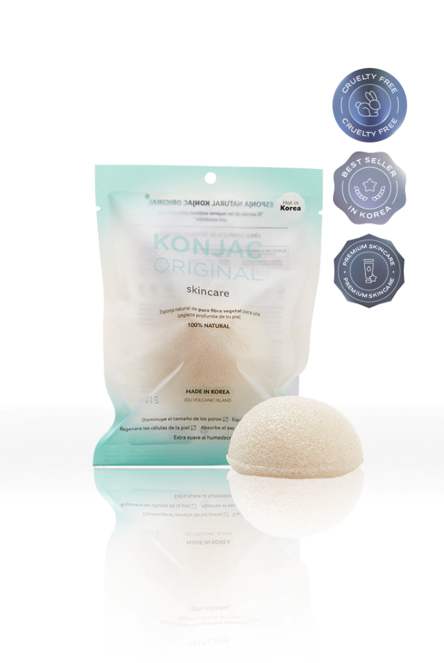 KONJAC Esponja Facial Blanca-UNIVERSAL-