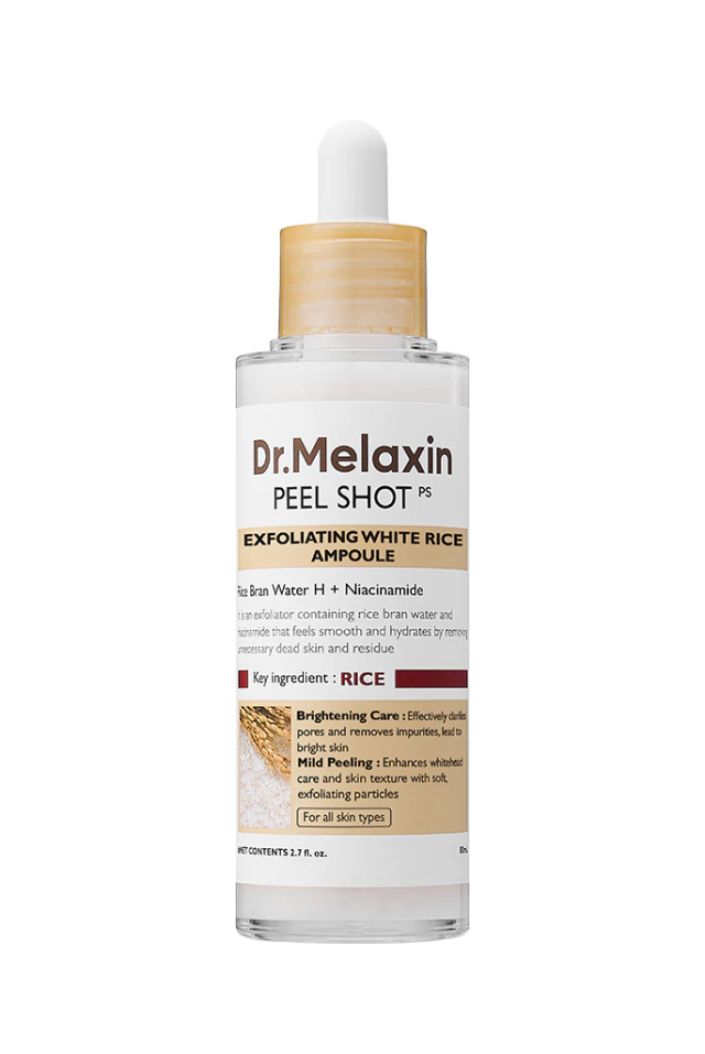DR. MELAXIN Peel Shot Exfoliating White Rice Ampoule 80ml